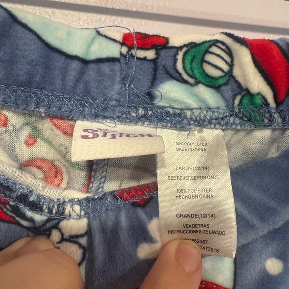 Disney‎ Stitch Snowglobe jogger fleece pajama pants - Picture 2 of 3